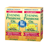American Health, Evening Primrose Oil, 1300 mg, 120x2 Softgels